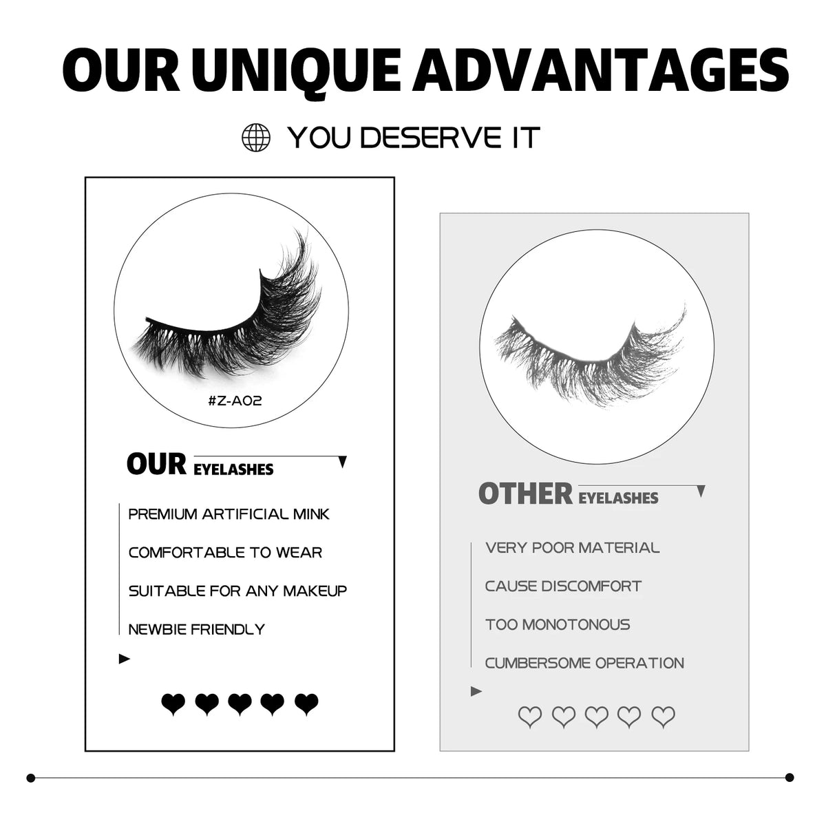 Luxurious 3D Mink Effect False Eyelashes